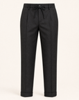 Briglia Isolas Drawstring Dress Pant – BLACK - Ghost Mannequin Front