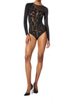 Graphic Flower String Bodysuit - WOLFORD