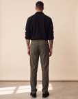 COMO TAPERED SUIT PANTS - SEASONAL - LES DEUX – OLIVE NIGHT - Full Back Model