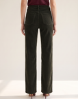 L’AGENCE Scottie Corduroy Pant – ARMY - Hero Back