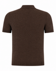 SAND Knit Polo – BROWN - Ghost Mannequin Back