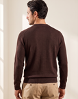 RAINWOOL CREWNECK – CHOCOLATE - Hero Back