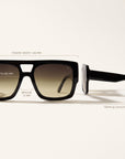 Vintage Frames Riviera Black Acetate – Espresso Gradient – BLACK / ESPRESSO GRADIENT - Measurements