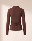 Pistola Nathalia Draped Mock Neck — Woodland – WOODLAND - Ghost Back