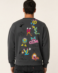 LUXURY SKETCH SWEATSHIRT - DOM REBEL – FADE BLACK - Hero Back