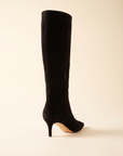 L’AGENCE Baxter Boot – BLACK SUEDE - Rear Heel
