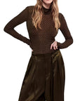 Mesh Lace Turtleneck - Frame