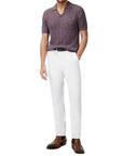 ODEN TEXTURED LINEN POLO - JOHN VARVATOS