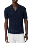 ODIN TEXTURED LINEN POLO - JOHN VARVATOS