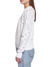 Load image into Gallery viewer, Open Ladder Stitch Boxy Crew - AUTUMN CASHMERE
