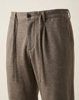 FRADI SLJ Jogger2 Trousers – BROWN - Waist Drawcord Detail