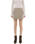 Payton Sand Plaid Skirt - SIMKHAI