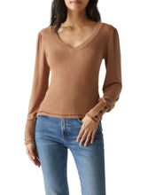Load image into Gallery viewer, Petra Puff Sleeve V-Neck Top - MICHAEL STARS
