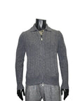 PRINTED YARN DROPSTITCH ZIP KNIT - GRAN SASSO