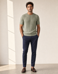 Ferrante Linen T-Shirt – Sage - Hero Front