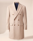 Sultan Double-Breasted Coat – SAND – CREAM - Ghost Front