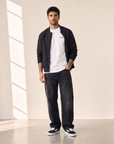 SIGNATURE T-SHIRT - LES DEUX – WHITE/BLACK - Full Front Model