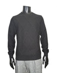 TEXTURED CASHMERE BLEND CREWNECK - FERRANTE