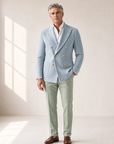 SAND Luxury Italian Dress Shirt – WHITE - Full Front Model