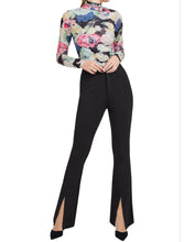 Load image into Gallery viewer, Wildwood Flower Shirred Mesh Turtleneck - CINQ A SEPT

