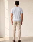 Gran Sasso Terry Cotton T-Shirt – BLUE - Full Back Model