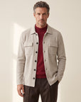 Gran Sasso Milano-Rib Shirt Jacket — Slate - SLATE - Hero Front