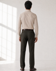 SAND Jersey Dress Shirt – TAN - Full Back Model