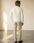 Ferrante Knit Shirt Cardigan – White - Ghost Front