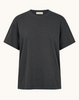 Bastille Damasc Printed T-Shirt Sel — Black — Ghost Mannequin Front