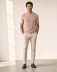 Ferrante Pima Cotton Perforated T-Shirt – Pink - Hero Front