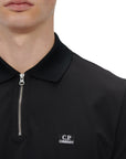 PIQUE STRETCH ZIP POLO - CP COMPANY