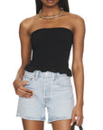 Ruffled Corset Tube Top - AUTUMN CASHMERE