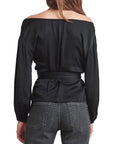 Satin Viscose Wrap Top - VELVET