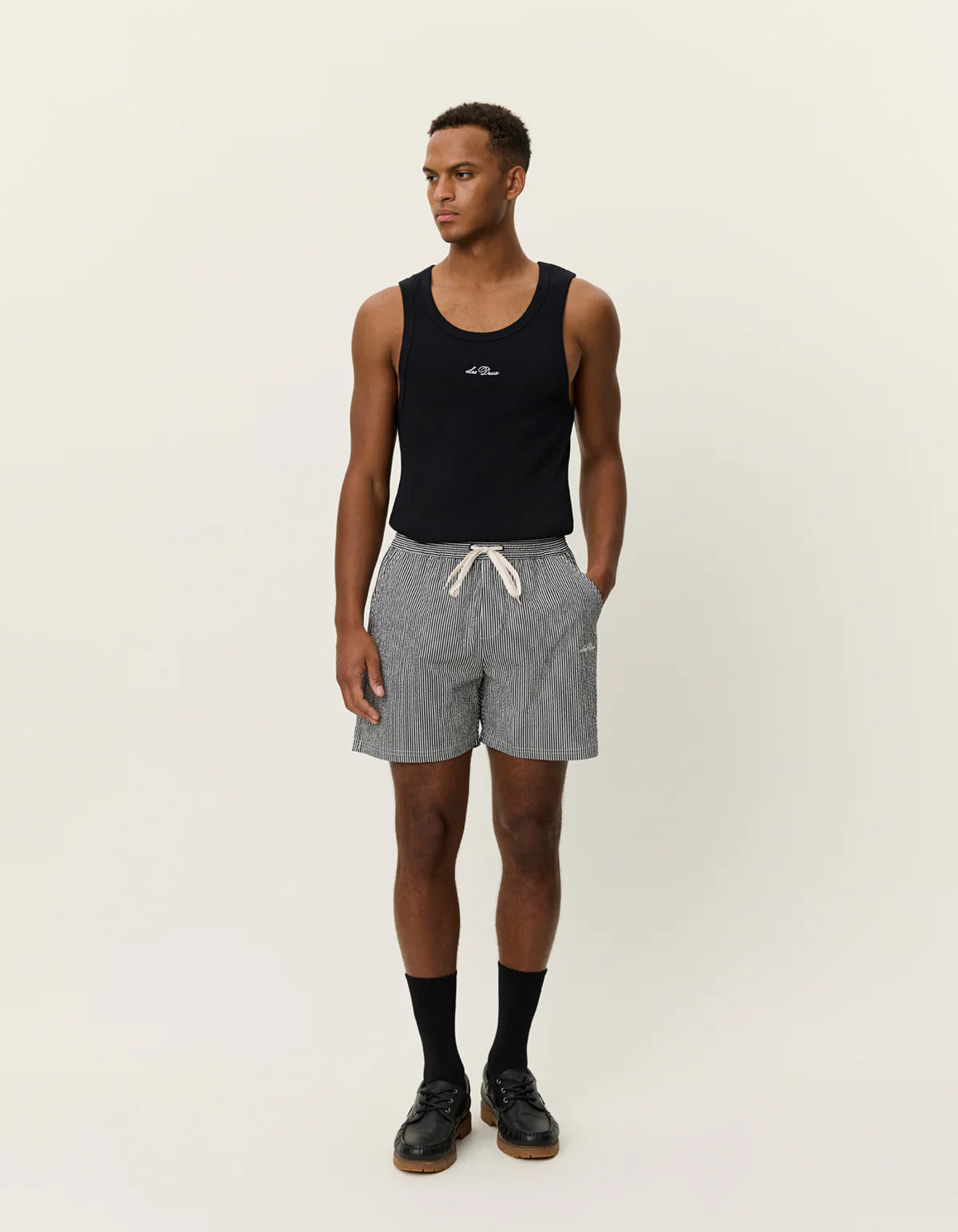 STAN STRIPE SEARSUCKER SWIM TRUNKS - LES DEUX