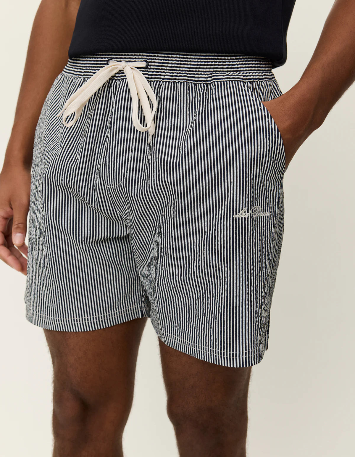 STAN STRIPE SEARSUCKER SWIM TRUNKS - LES DEUX