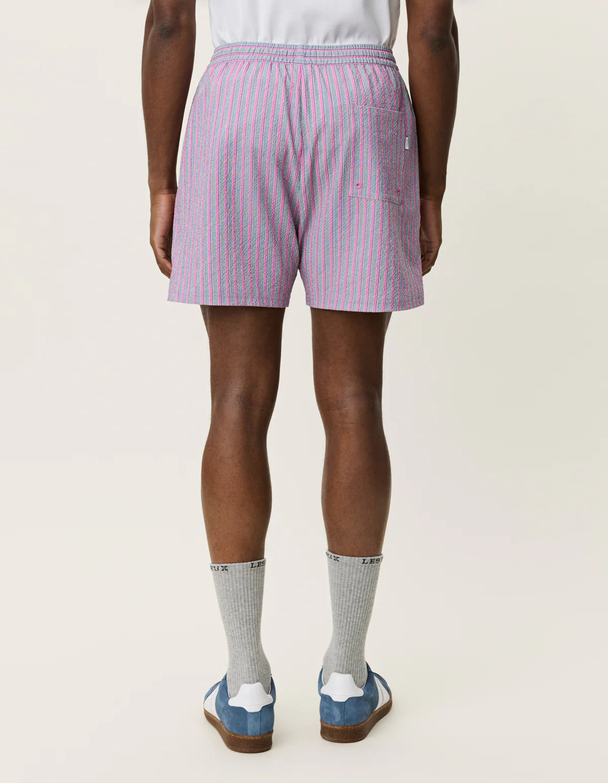 STAN STRIPE SEARSUCKER SWIM TRUNKS - LES DEUX