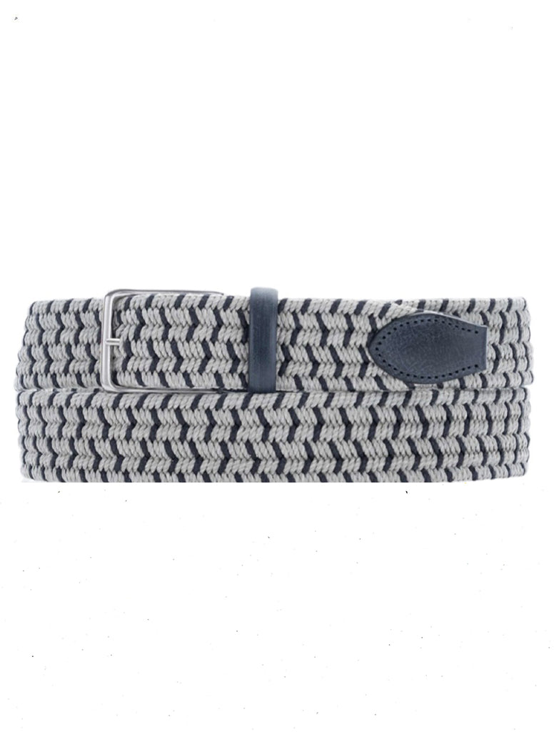 2 TONE WOVEN STRETCH BELT - VENETA CINTURE