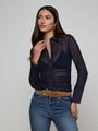 ISOLA L/S MESH BUTTON UP