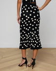 MAE POLKA DOT FLARE SKIRT