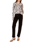 Rose Print Crew - AUTUMN CASHMERE
