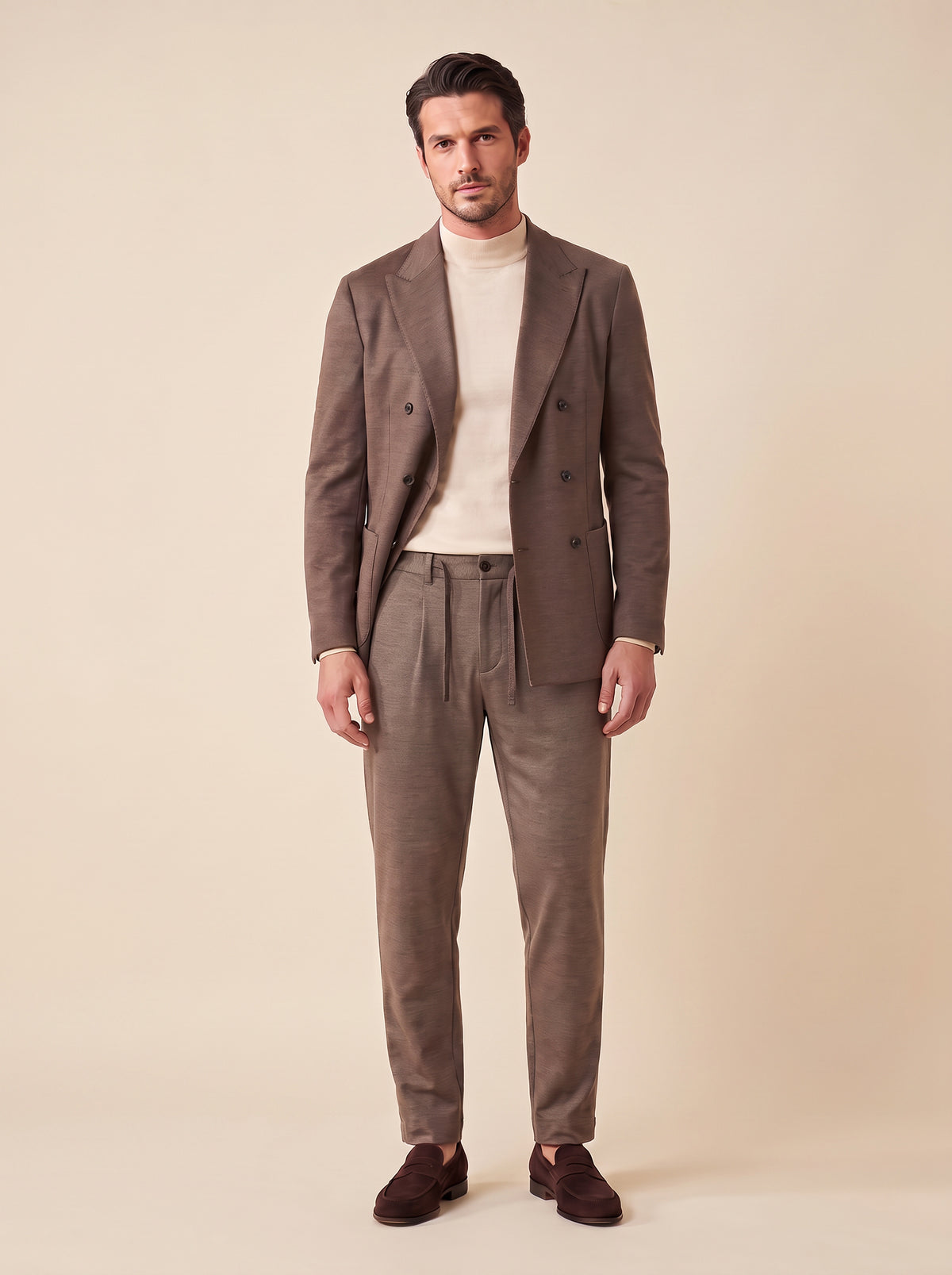 FRADI SLJ Jogger2 Trousers – BROWN - Full Body Front
