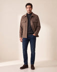 Robert Barakett Darcy Suede Boot – CHOCOLATE - Full-Length Styled Model