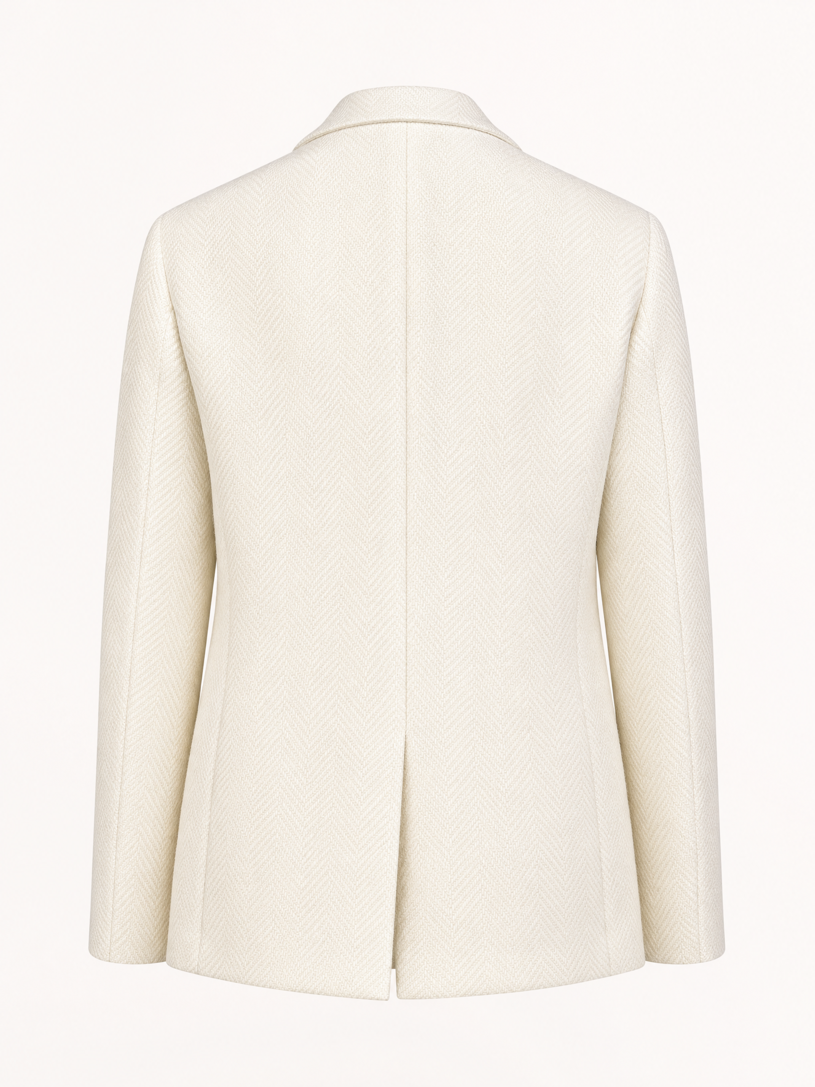 DB Knit Peak Lapel Blazer Gabriele Pasini – IVORY - Ghost Mannequin Back