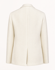 DB Knit Peak Lapel Blazer Gabriele Pasini – IVORY - Ghost Mannequin Back
