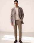 MICHELANGELO SOFT DYE 5 POCKET - TOBACCO – TOBACCO - Full Front Model