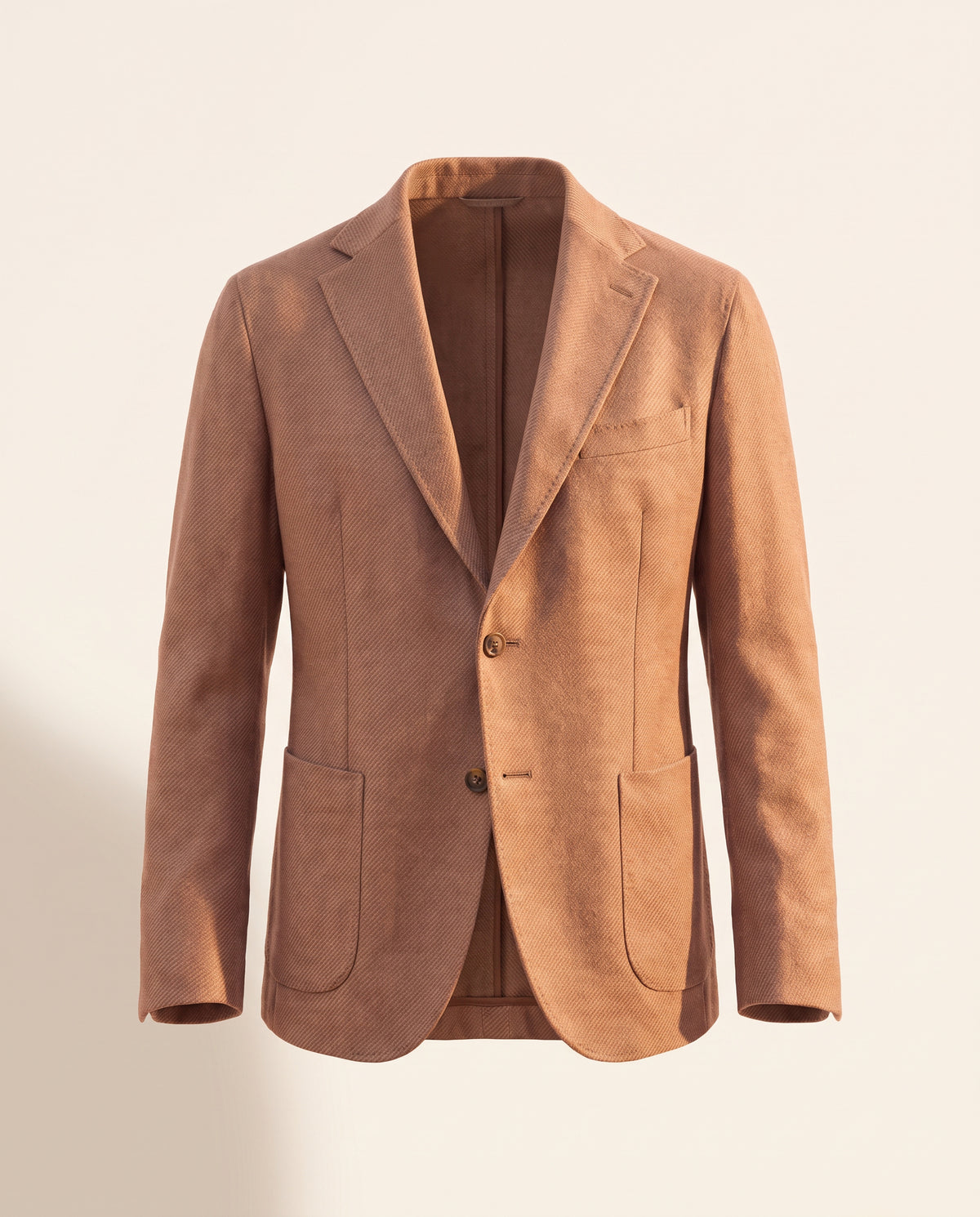 Circolo 1901 Garment-Dyed Soft Twill Wool Blazer – LIGHT MOCHA - Ghost Front