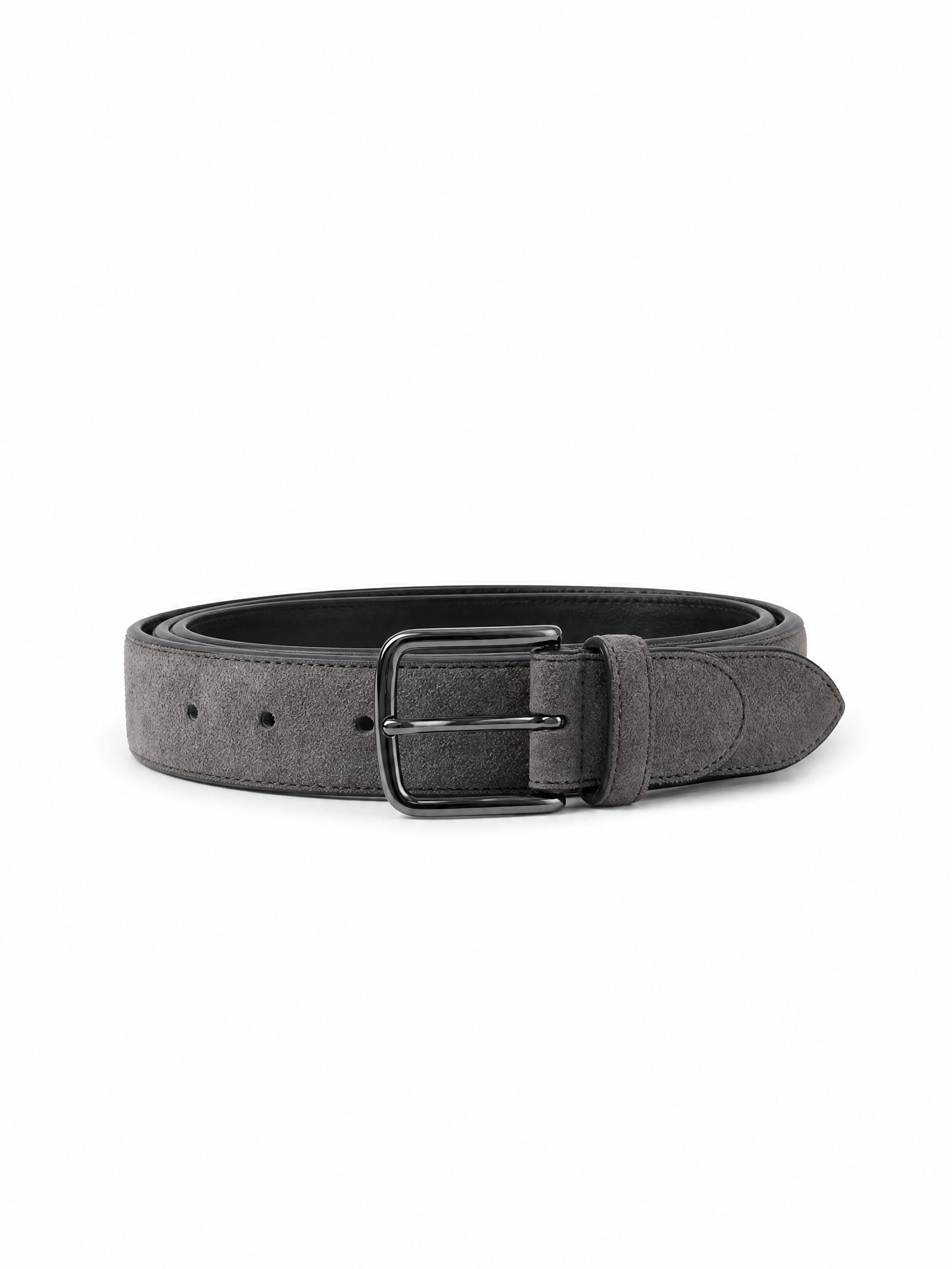 Paolo Vitale Suede Belt – GREY - Coiled Hero