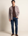 MICHELANGELO NAVY USED R-ELAX JEANS - BLUE – BLUE - Full Front Model