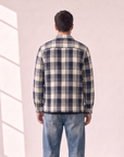 STRUCTURED CHECK OVERSHIRT - LES DEUX – DARK NAVY - Hero Back