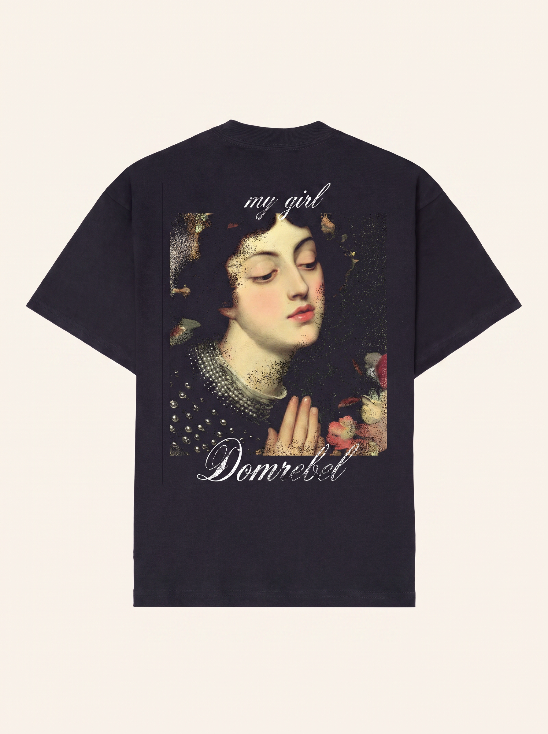 MY GIRL T-SHIRT - DOM REBEL – BLACK - Ghost Mannequin Back